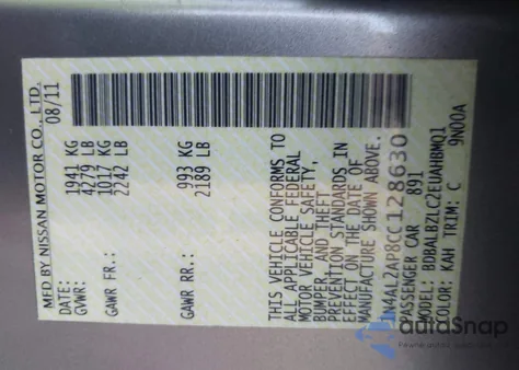 2012 Nissan Altima 2.5 S from USA, damaged, VIN 1N4AL2AP8CC128630